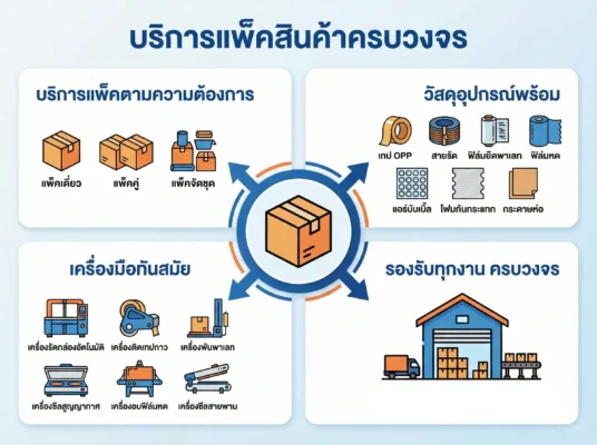 บริการแพ็คสินค้า บรรจุสินค้าทุกชนิด